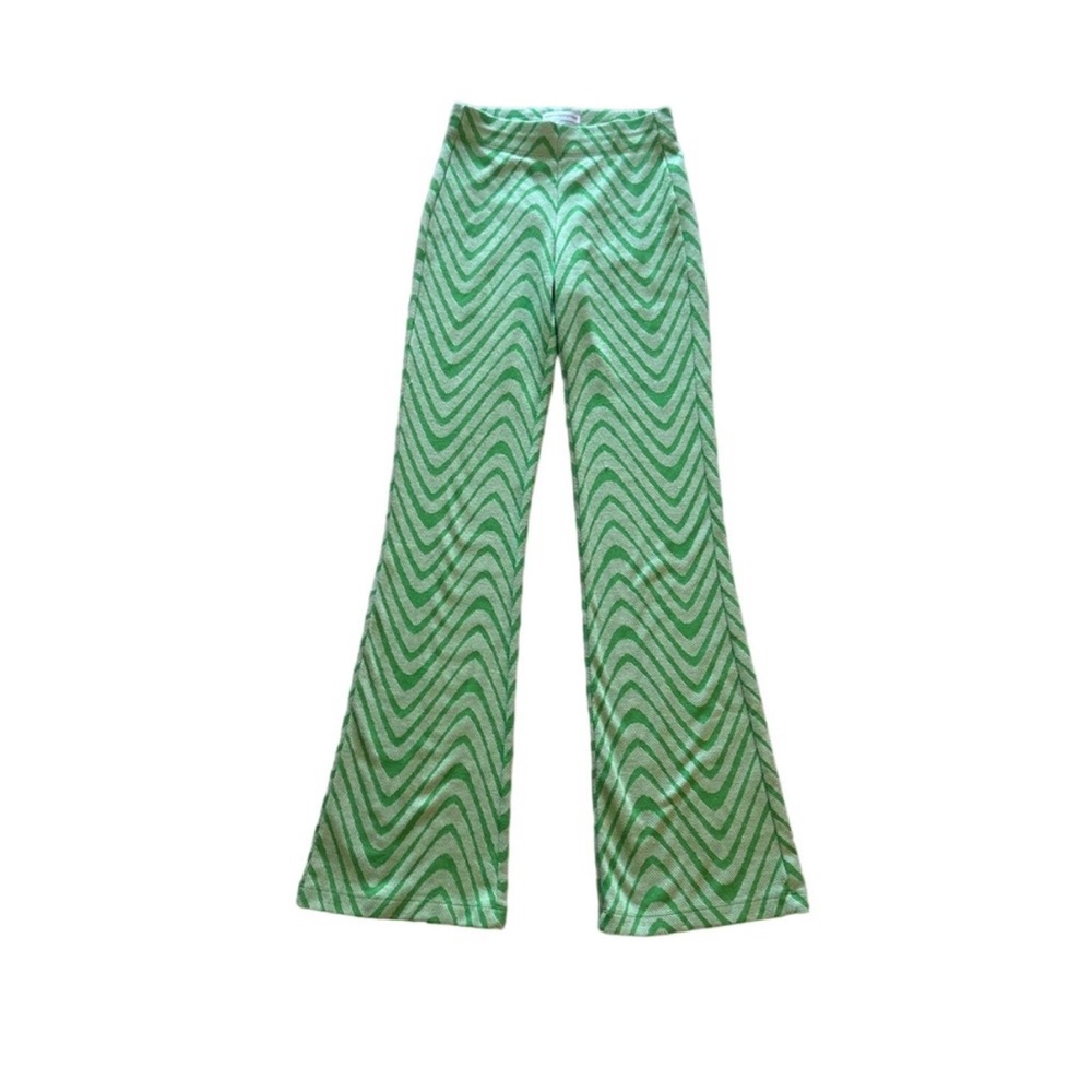 Urban outfitters Bryn Green Wave Print Pull On Flare Pant - Urban Outfitter’s XS - Picture 4 of 9